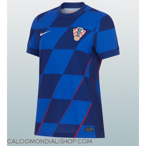 Maglie da calcio Croazia Seconda Maglia Femminile Europei 2024 Manica Corta